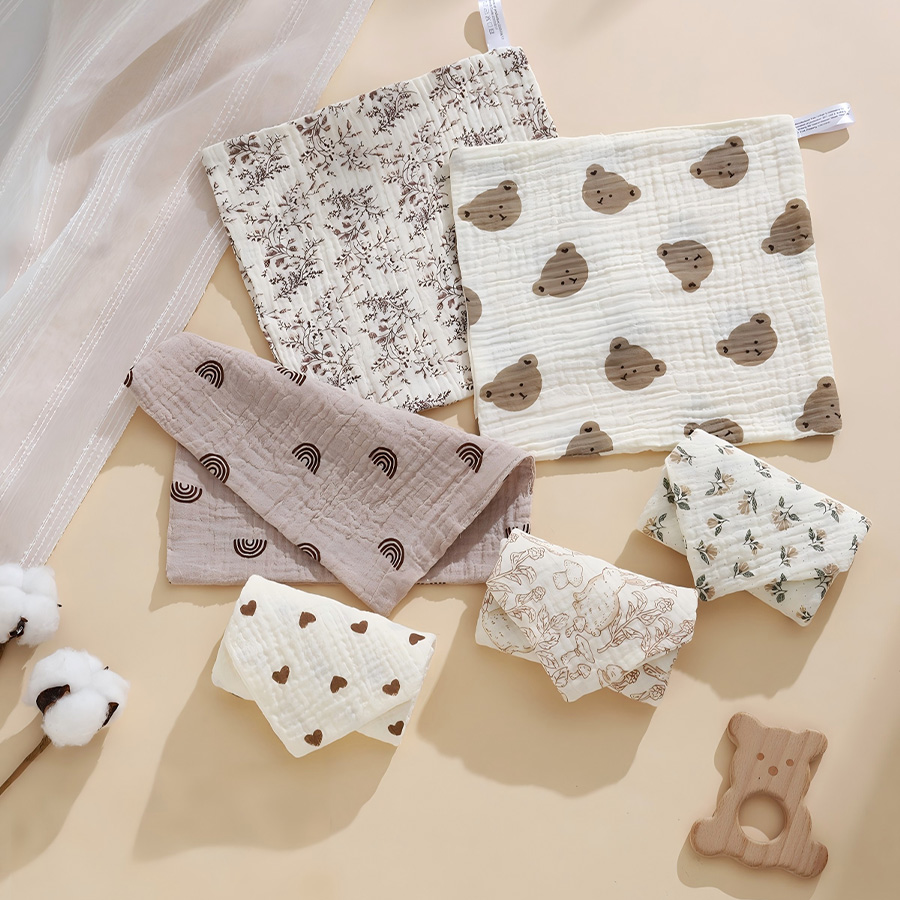 Baby Products For Face - 3/5 штук квадратных марлевых полотенец, мягкие