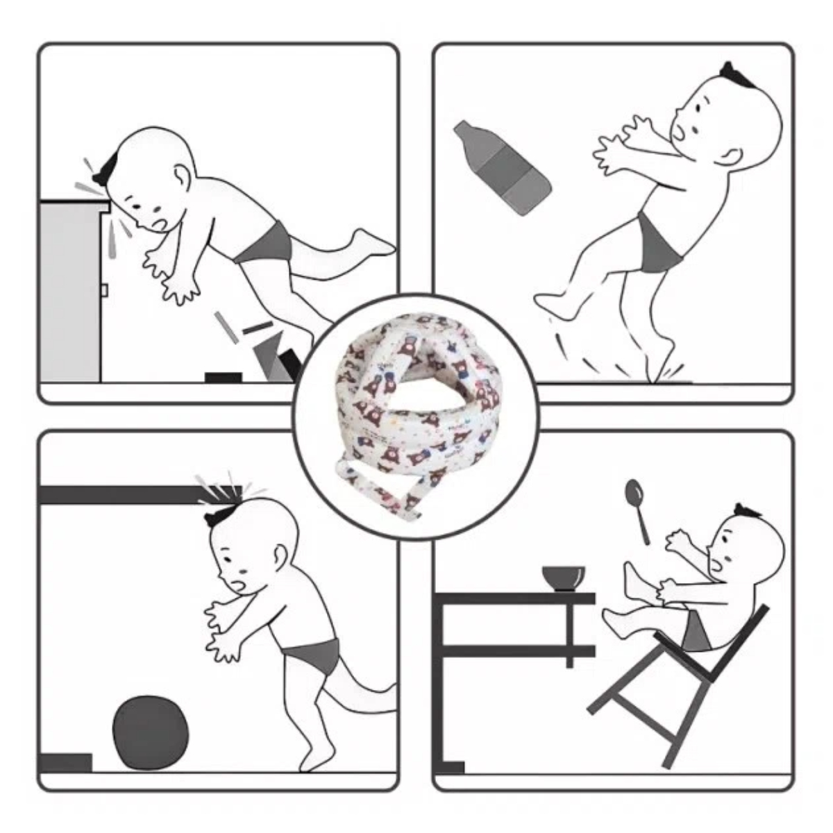 Шапка-протектор для малышей от – обзор и цена Infant Head Protector